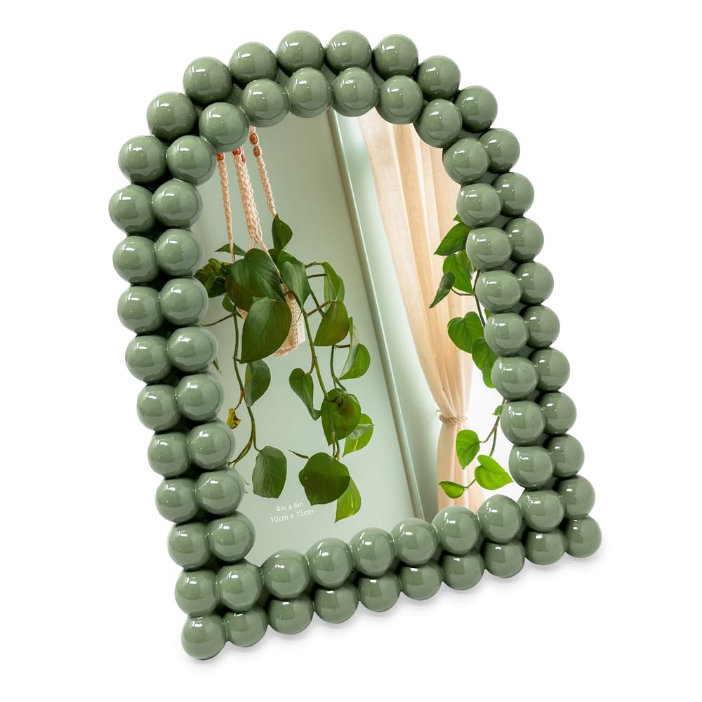 Isaac Jacobs 4x6 Glossy Rosemary Double Bauble Arch Photo Frame w/Easel