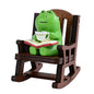 Mevodeata Cute Mini Frog Figurine with Small Sofa Resin Figure for Office Home Decor for Frog Lovers (Rocking Chair)