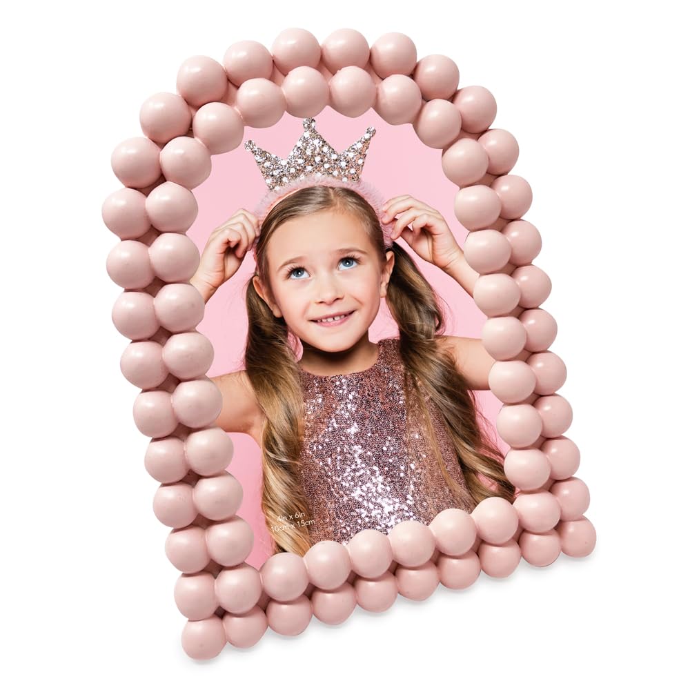 Isaac Jacobs 4x6 Glossy Rosemary Double Bauble Arch Photo Frame w/Easel