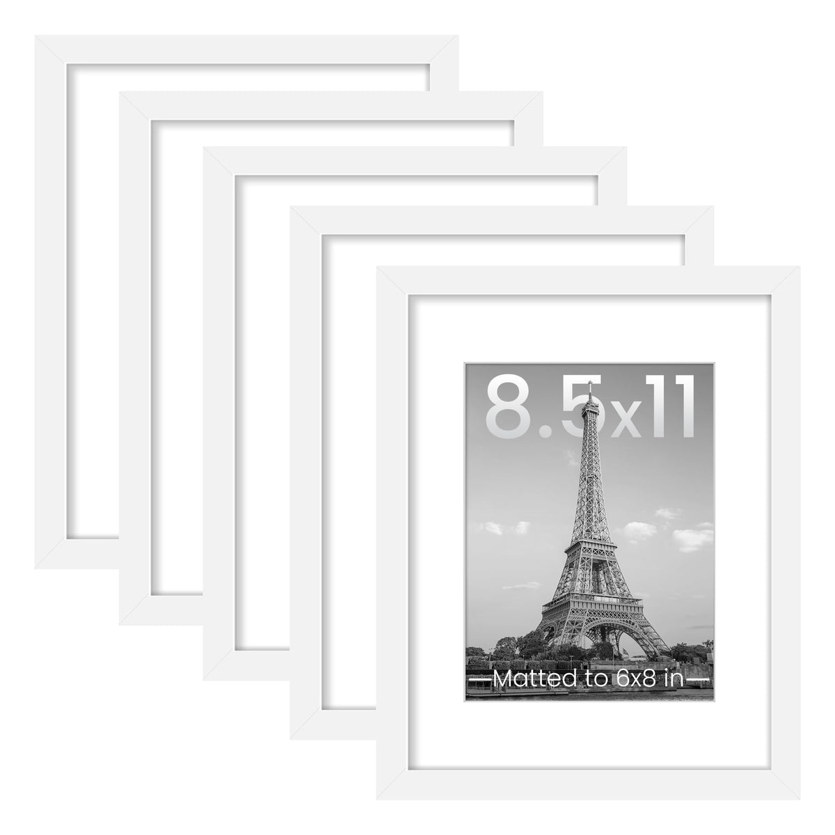 upsimples 11x14 Picture Frame, Gallery Wall Frames Set of 5, Gold