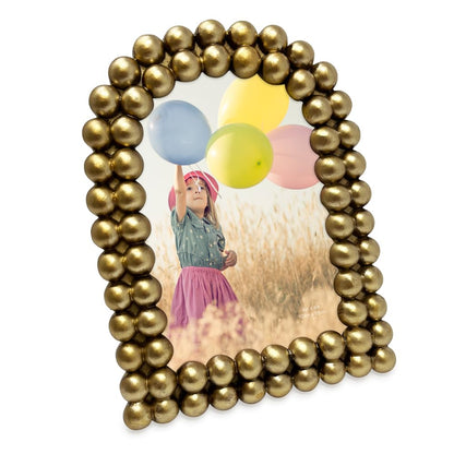 Isaac Jacobs 4x6 Glossy Rosemary Double Bauble Arch Photo Frame w/Easel