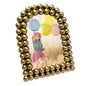 Isaac Jacobs 4x6 Glossy Rosemary Double Bauble Arch Photo Frame w/Easel