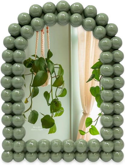 Isaac Jacobs 4x6 Glossy Rosemary Double Bauble Arch Photo Frame w/Easel