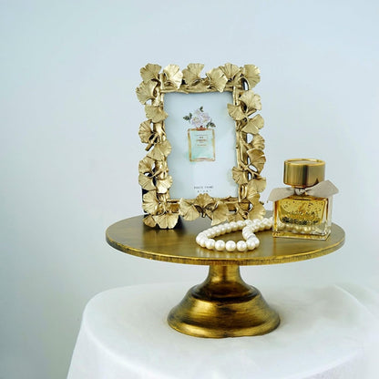 Gold Ginkgo Leaf Vintage Picture Photo Frames 4x6 IN