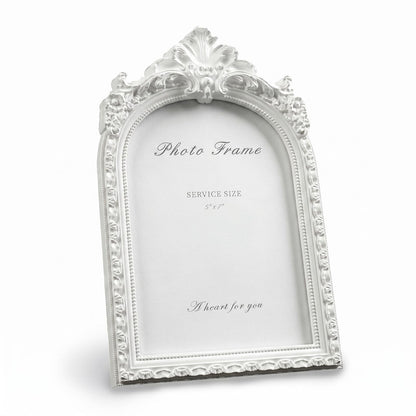 Cuspin 4x6 Vintage Picture Frame Gold Ornate Resin Arched Photo Frame