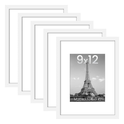 upsimples 11x14 Picture Frame, Gallery Wall Frames Set of 5, Gold