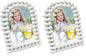 Isaac Jacobs 4x6 Glossy Rosemary Double Bauble Arch Photo Frame w/Easel