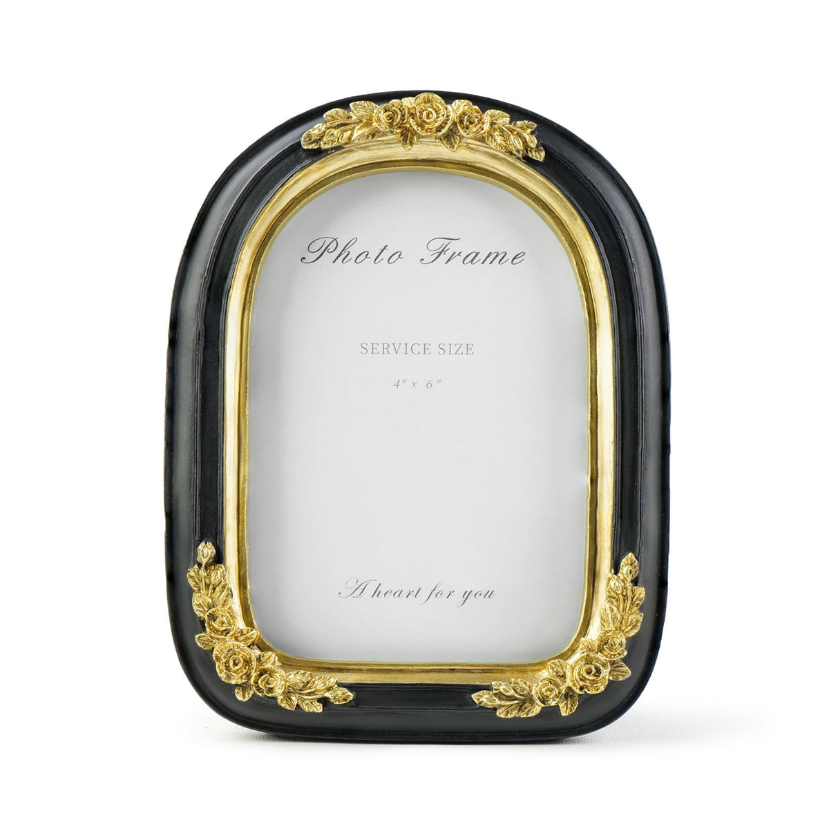 Cuspin 4x6 Vintage Picture Frame Gold Ornate Resin Arched Photo Frame