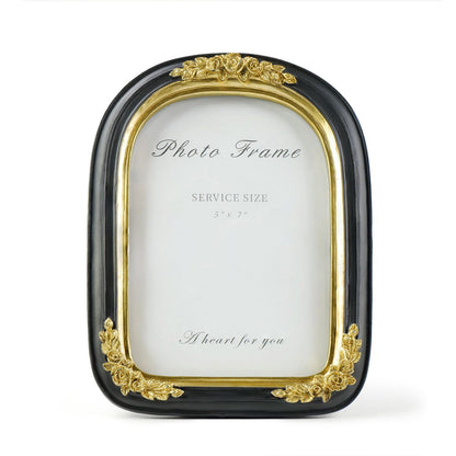 Cuspin 4x6 Vintage Picture Frame Gold Ornate Resin Arched Photo Frame