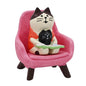Mevodeata Cute Mini Frog Figurine with Small Sofa Resin Figure for Office Home Decor for Frog Lovers (Rocking Chair)