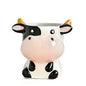 Cute Animal Ceramic Planter Pot, Small Glossy Cartoon Cow Shaped