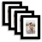 Hongkee 8x10 Picture Frame Set of 4, Real Glass and Wood Frame, 5x7 Mat