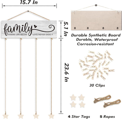 Family Picture Frames Collage Photo Hanging Display Picture Board