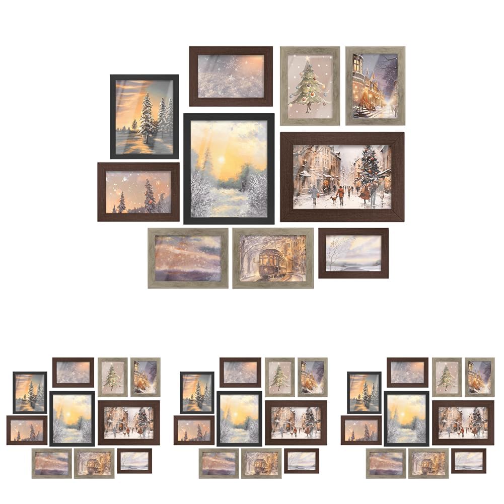 SONGMICS Collage Picture Frames, Set of 10, Glass
