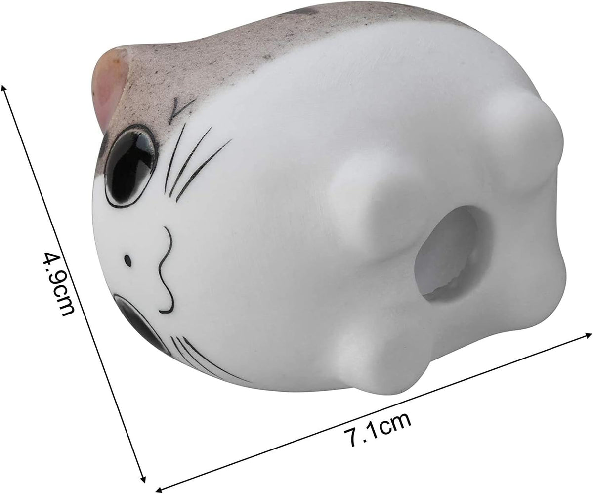 Bluecell Mini Ceramic Cute Animal Shaped Cartoon Home Decoration Vase Flower Pots Cat Shape Planter for Succulent Plant/Cactus Flower (Adorkable)