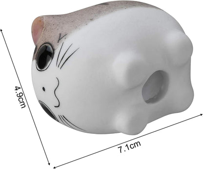 Bluecell Mini Ceramic Cute Animal Shaped Cartoon Home Decoration Vase Flower Pots Cat Shape Planter for Succulent Plant/Cactus Flower (Adorkable)