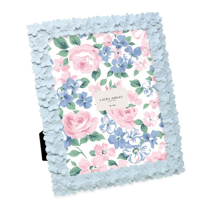 Laura Ashley 4x6 Pink Flower Textured Hand-Crafted Picture Frame w/Easel