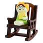 Mevodeata Cute Mini Frog Figurine with Small Sofa Resin Figure for Office Home Decor for Frog Lovers (Rocking Chair)