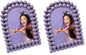 Isaac Jacobs 4x6 Glossy Rosemary Double Bauble Arch Photo Frame w/Easel