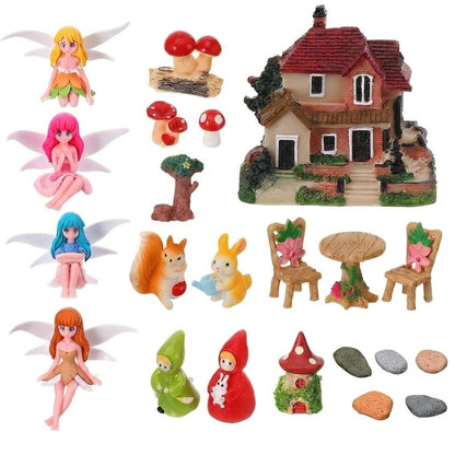 Fairy Garden Accessories 30Pcs Mini Fall Resin Figurines