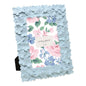 Laura Ashley 4x6 Pink Flower Textured Hand-Crafted Picture Frame w/Easel