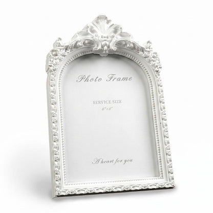 Cuspin 4x6 Vintage Picture Frame Gold Ornate Resin Arched Photo Frame