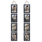 Lavezee 4x6 Hanging Collage Picture Frames Set of 2, 8 Opening Vertical Frame Made to Display 4 by 6 Inch Photo for Wall Decor, Distressed White