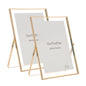 Gold 8x10'' Floating Frame Set of 2,For Photo Sizes( 5x7'',6x8'',7x9''),Beautiful Metal Beaded Edge Frames Adjustable Tabletop/Shelf Photo Frame,Classy Gift Choice for Wedding