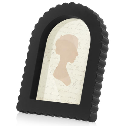 AceOrbit 4x6 Inch Light Blue Petal Arched Picture Frame Cute Scalloped
