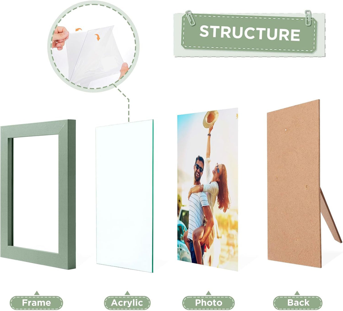 Funtopia 10 Pack Picture Frames Set, Picture Frames Collage Home Wall Decor