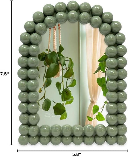 Isaac Jacobs 4x6 Glossy Rosemary Double Bauble Arch Photo Frame w/Easel