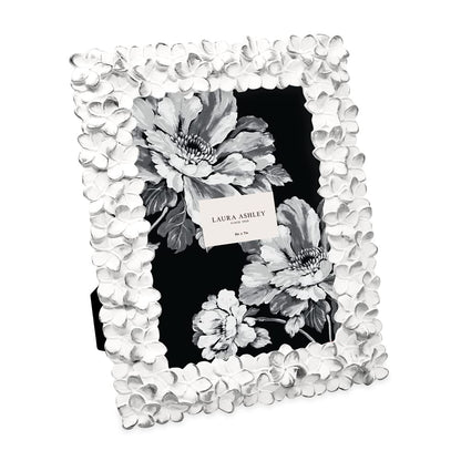 Laura Ashley 4x6 Pink Flower Textured Hand-Crafted Picture Frame w/Easel