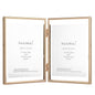 Gold 5x7'' Floating Picture Frames 2Pack,for Photo Sizes(3.5x5&4x6),Beaded Metal Edge,Adjustable Tabletop/Shelf Display for Wedding,Home & Office Decor