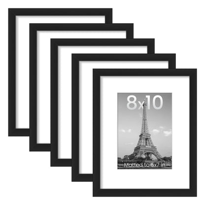 upsimples 11x14 Picture Frame, Gallery Wall Frames Set of 5, Gold