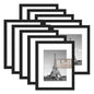 upsimples 4x6 Picture Frame, Photo Collage Wall Decor Set of 10, Black