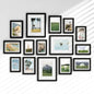 Venusmiles 15 Pack Picture Frames Collage Wall Decor, Gallery Frame Set for Wall Mounting or Tabletop Display, Multi Sizes Including 3pcs 8x10, 6pcs 5x7, 6pcs 4x6, Oak
