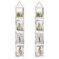 Lavezee 4x6 Hanging Collage Picture Frames Set of 2, 8 Opening Vertical Frame Made to Display 4 by 6 Inch Photo for Wall Decor, Distressed White