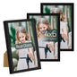 upsimples 4x6 Picture Frame Glass, Thin Border, Gold Photo Frames, 3 Pack
