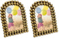Isaac Jacobs 4x6 Glossy Rosemary Double Bauble Arch Photo Frame w/Easel