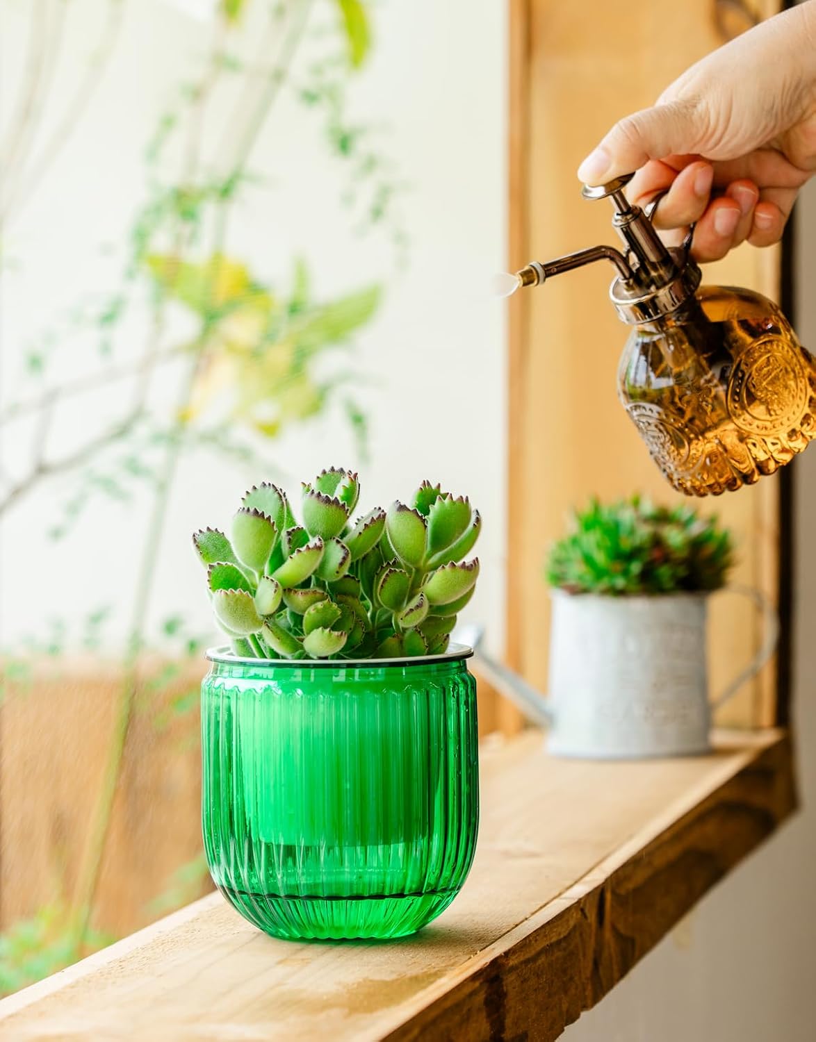 Melphoe Self Watering Pots for Indoor Plants Planter, 4.3 Inch 2 Pack Planters Self Watering Plant Pots for Flower, Houseplants, Succulent, African Violets and Cactus with Drainage