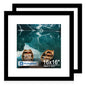 Hongkee 5x7 Picture Frame Set of 2, Real Glass and Wood Frame for Mat 4x6