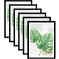 SESEAT 8x10 Picture Frame Brown Set of 6, Display Pictures 5x7 With mat or 8x10 Without Mat