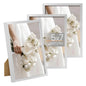 upsimples 4x6 Picture Frame Glass, Thin Border, Gold Photo Frames, 3 Pack