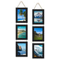 4x6 Collage Picture Frames Set of 2, Rustic Wooden Real Glass Vertical Hanging 3 Opening 4 by 6 Photo Frame, Rustic Brown