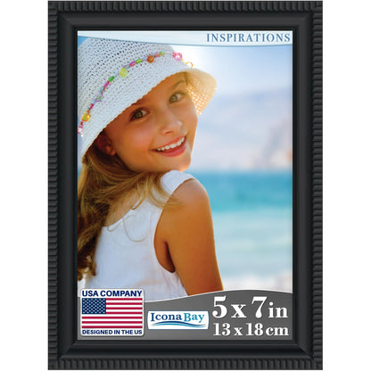 5x7 Gold Picture Frame, Contemporary, Inspirations, Wall or Table Top