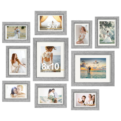 Povrgive Picture Frames Collage Wall Decor, Gallery Wall Frame Set of 10