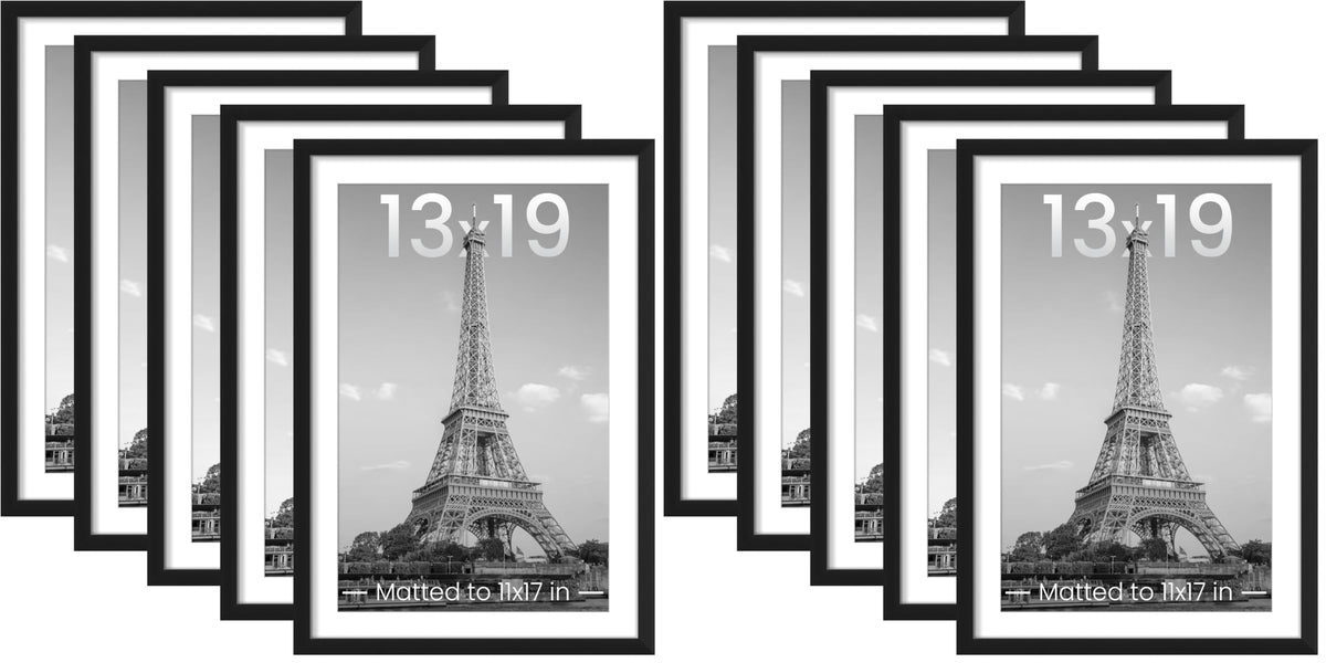 upsimples 11x14 Picture Frame, Gallery Wall Frames Set of 5, Gold