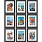Vittanly 8x10 Picture Frames Set of 9 for Wall or Tabletop Display, Gold