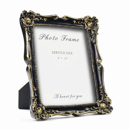 Cuspin 4x6 Vintage Picture Frame Gold Ornate Resin Arched Photo Frame
