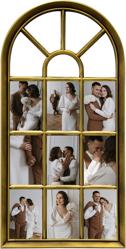 J.M.Deco Arched Collage Picture Frames Wall for Decor 9 Pieces 4 x 6 Photos